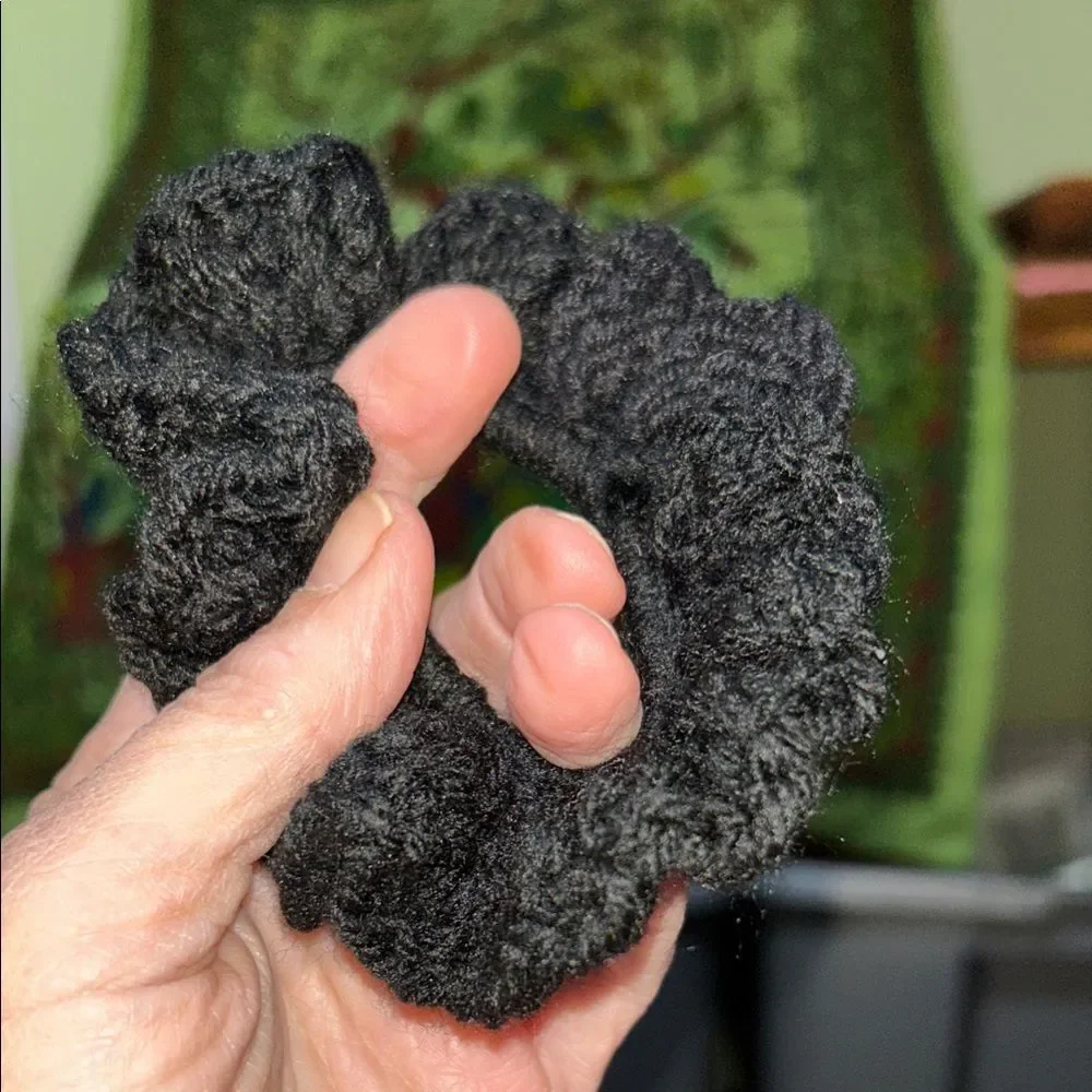 Colorful Knitted Hair Scrunchies Set Of 4